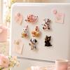 6pcs Acrylic Magnetic Refrigerator Stickers Rabbit Cartoon Animal Magnets  Kids Room