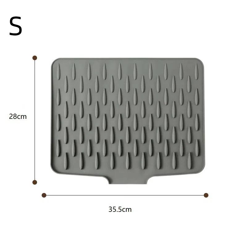 1 шт. Силиконовый коврик для сушки посуды, коврик для сушки кастрюль и тарелок для кухонной посуды, нескользящие коврики, подставка против ожогов, кухонная утварь