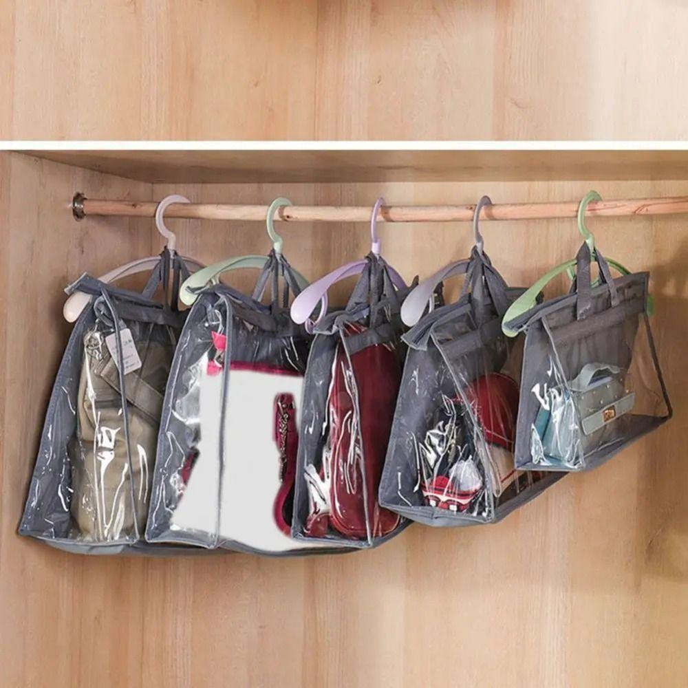 Hanging Handbag Dust Bag Clear Dustproof Bag Storage Box Storage Bag Wardrobe