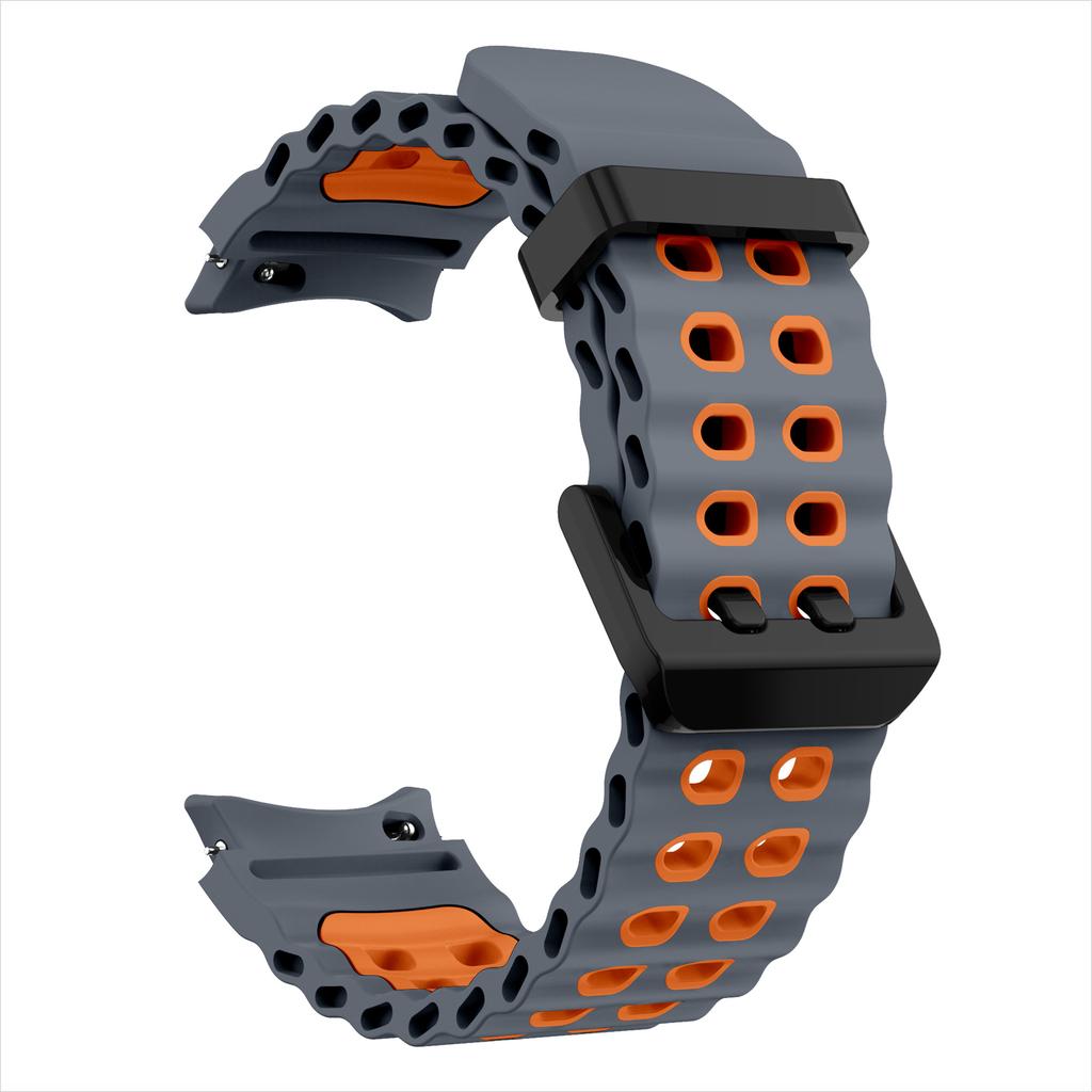 For Samsung Galaxy Watch7 40mm/44mm Silicone Band Dual Color Replacement Watch Strap