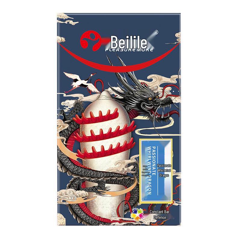 Ультратонкие презервативы Beilile с шишечками, для продления полового акта, с вибрацией и зажимом для рта для усиления удовольствия