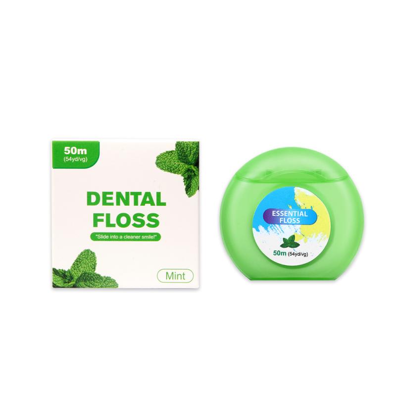 Portable 50M Dental Flosser Oral Care Essential Floss Roll Toothpicks Dentistry Floss With Case Dental Hygiene Teeth Clean Tools