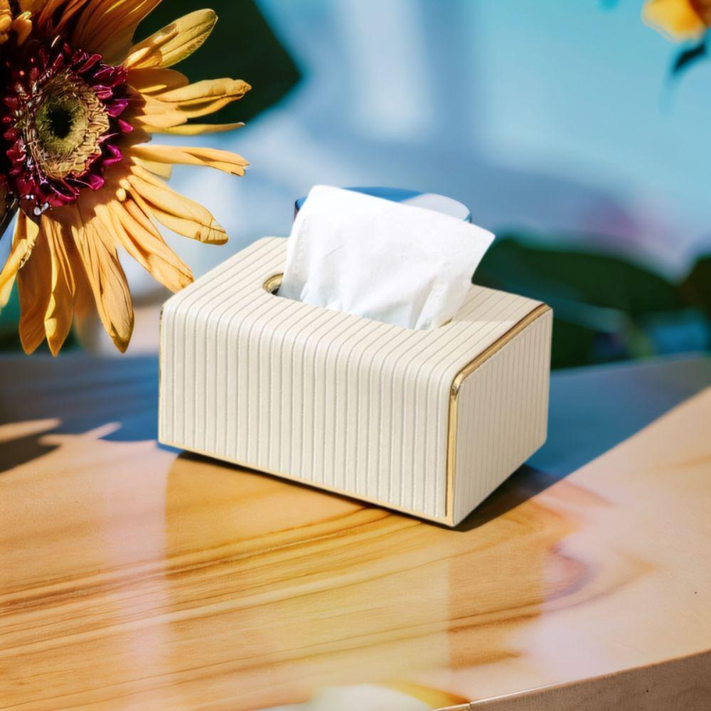 High Quality Streak Tissue Box Exquisite Paper Storage Container Modern Napkin Holder  Living Room
