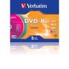 Verbatim DVD-R 16x - 5 Pack - Slim Case - 4.7 GB - Color