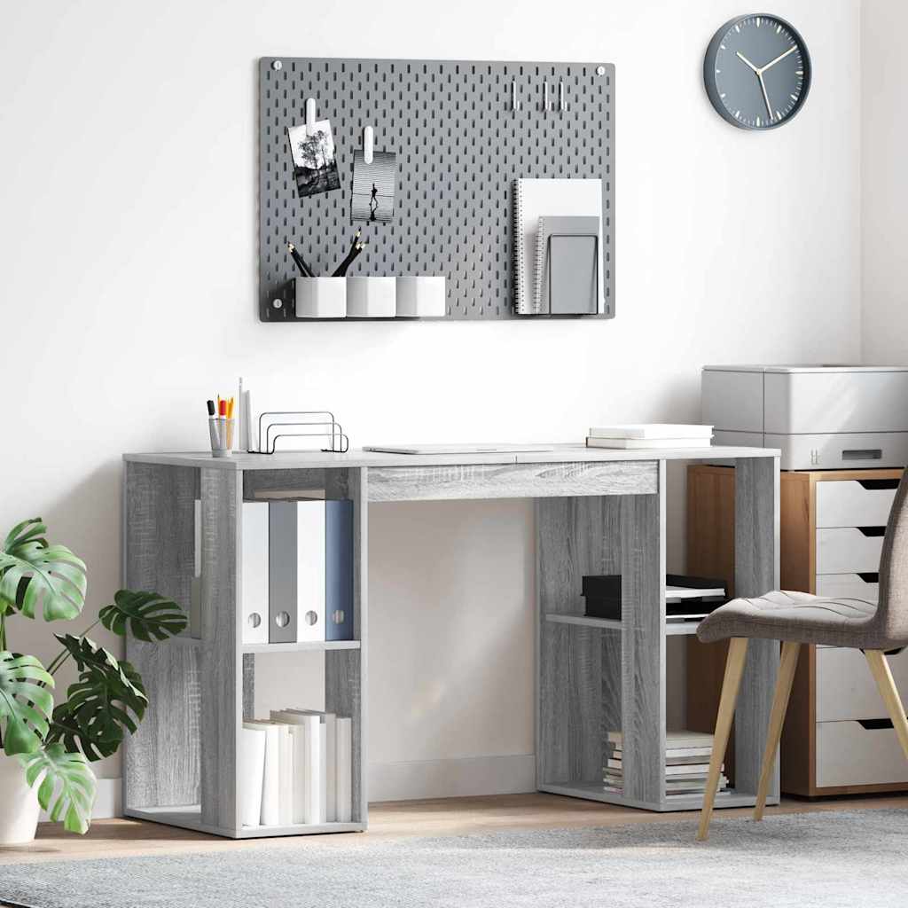 Desk in Grey Sonoma 130 x 50.5 x 75 cm Particleboard
