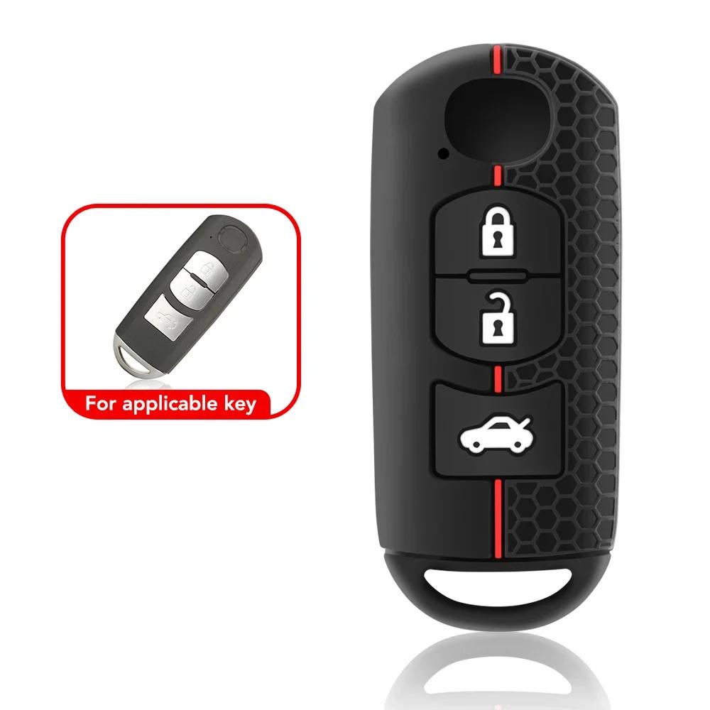 Silicone Remote Key Cover Case for MAZDA CX-5 CX-3 2 3 5 6 CX-7 CX-9 Demio Speed Miata MX5 Case 2 3 4 Button 2018 2019 2020 2021