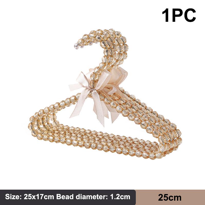 Pet Pearl Hanger Bow Durable Kids Hanger Elegant Clothes Organizer Clothespins Home Save-Space Clothes Storage Organizer