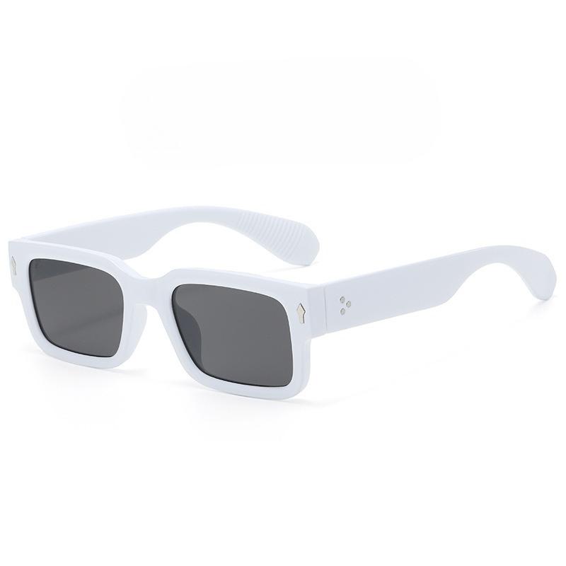 Men Retro Punk Fashion Sunglasses Square Protective Frame UV400 Unisex for Outdoor Adventures & Casual Style Shades Holiday Gift