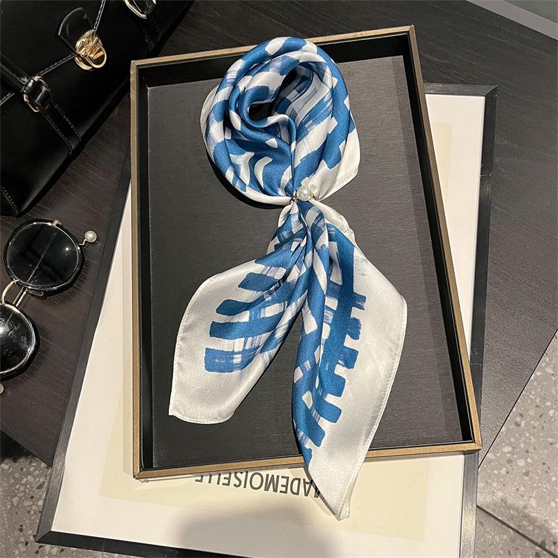 100% Really Silk Scarf for Women Bandana Square Scarves Kerchief Paisley Wrap Mulberry Silk Bag Handle Tie Lady Headband Hijab