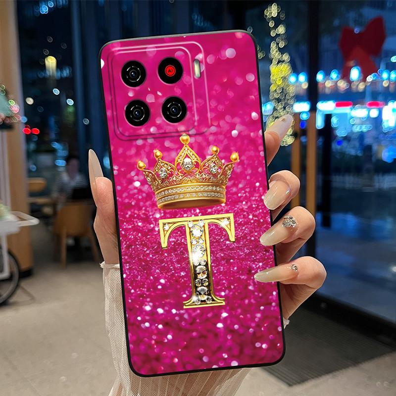 Для ZTE Blade A56 (Z2473)/Nubia A56 Роскошный Чехол-буклет с буквой 'A' для ZTE Blade A56 Pro Мягкий Силиконовый Черный Чехол Ударопрочный Корпус