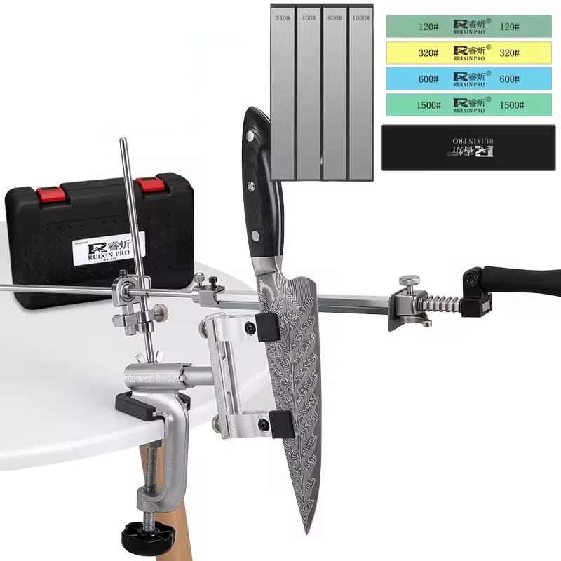 zmart Pro RX009 Точилка для ножей Фиксированный угол Заточка Алмазная Керамическая Кухонная Заточка Грубая Средняя Финишная Регулируемая Заточка Заточка Нержавеющая