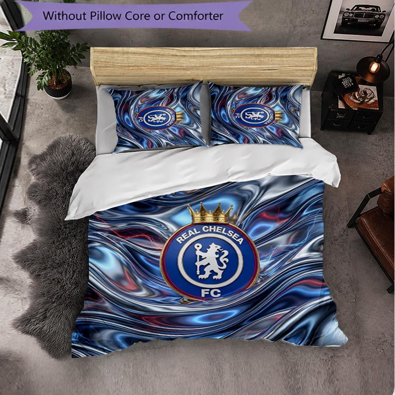 Набор постельного белья Chelsea FC, 3 предмета, мягкая микрофибра, пододеяльник с наволочками для спальни