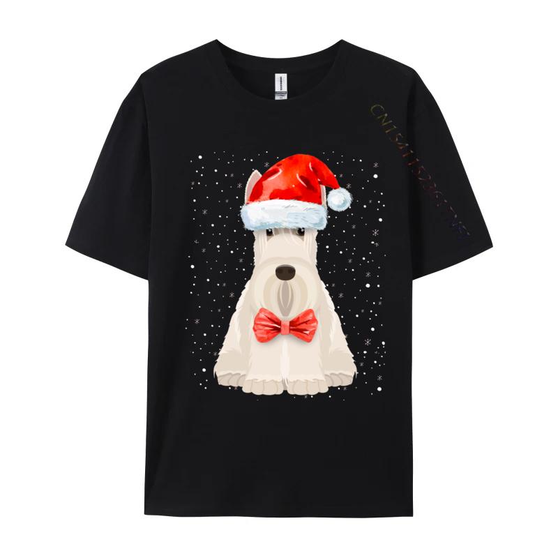 Scottish Terrier Christmas Idea For Women Xmas Scottie Dog T Shirt Cotton Clothes Humor Winter T-Shirt
