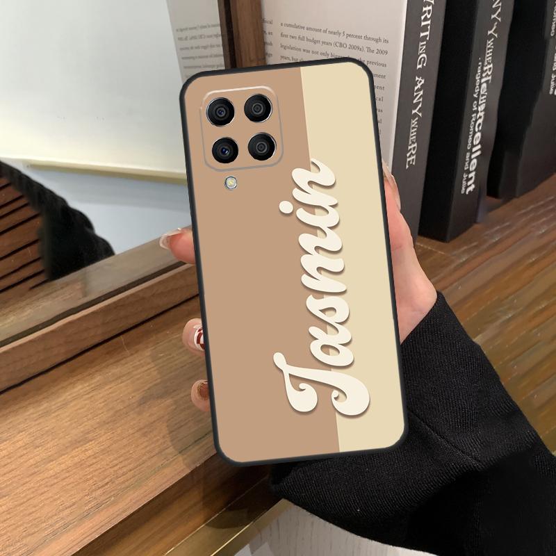 Персонализированный цвет имени для чехла телефона Samsung Galaxy M13 M23 M33 M53 M21 M31 M51 M30s M20 M12 M32 M52 M14 M34 M54