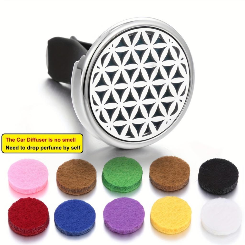 1 шт. Автомобильный ароматерапевтический диффузор-медальон, автомобильный зажим, диффузор эфирных масел, автомобильный зажим для вентиляции, освежитель воздуха, очиститель с 10 шт. смешанных подушечек
