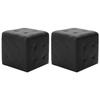 VidaXL Poufs 2 Pcs Black 30 X 30 X 30 Cm Faux Leather