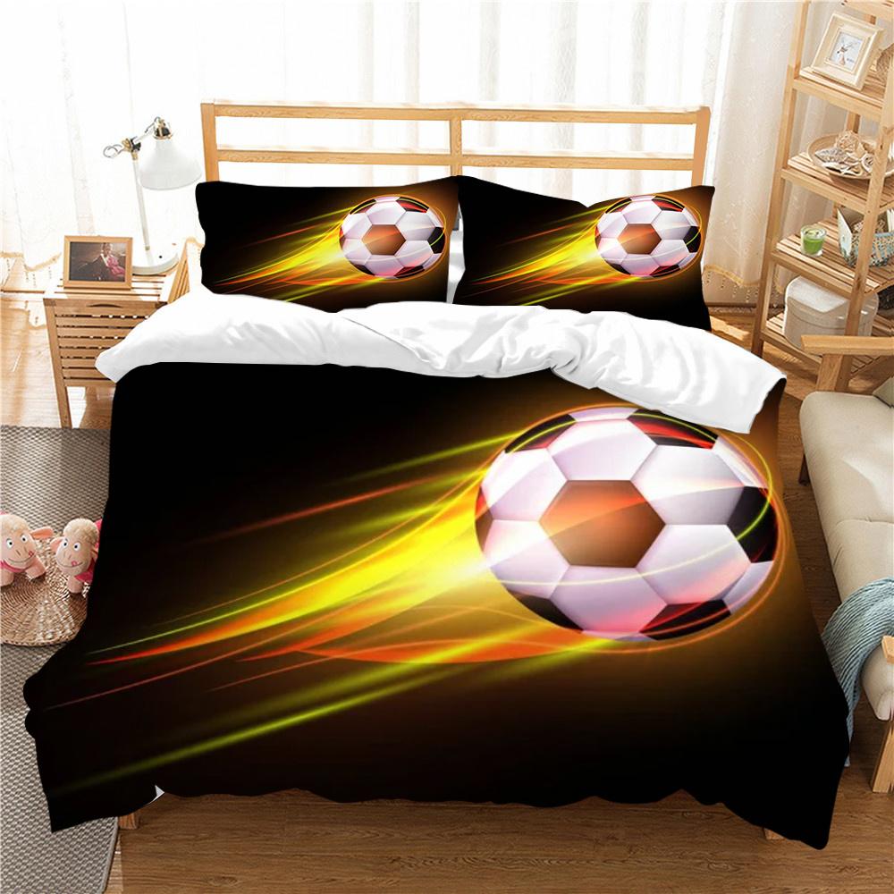 3D футбольный принт, постельное белье, пододеяльник, домашнее постельное белье, детский подарок, одеяло из микрофибры, дышащий пододеяльник