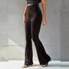 New Stylish Pants for Women High Waist Slim Fit Vintage Fashion Flare Pants Elastic  Trousers