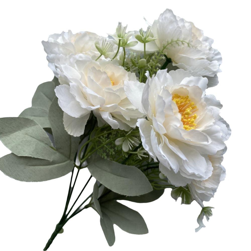 6 Голов Искусственные Цветы Пионы Подарки Имитация Букет Цветов Свадебное Украшение