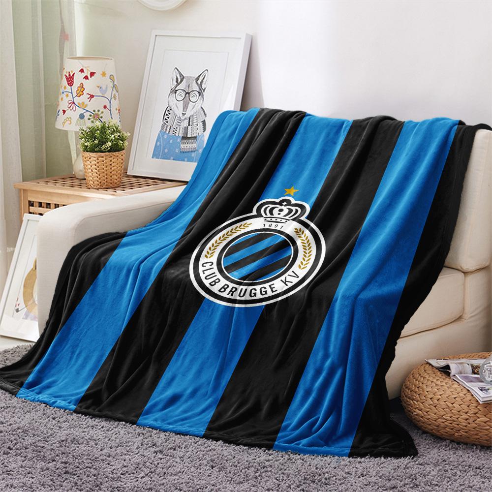 1PC Club Brugge KV Print FlAannel Blanket, High quality Comfortable for All Seasons, Home Decor, Warmth and Comfort