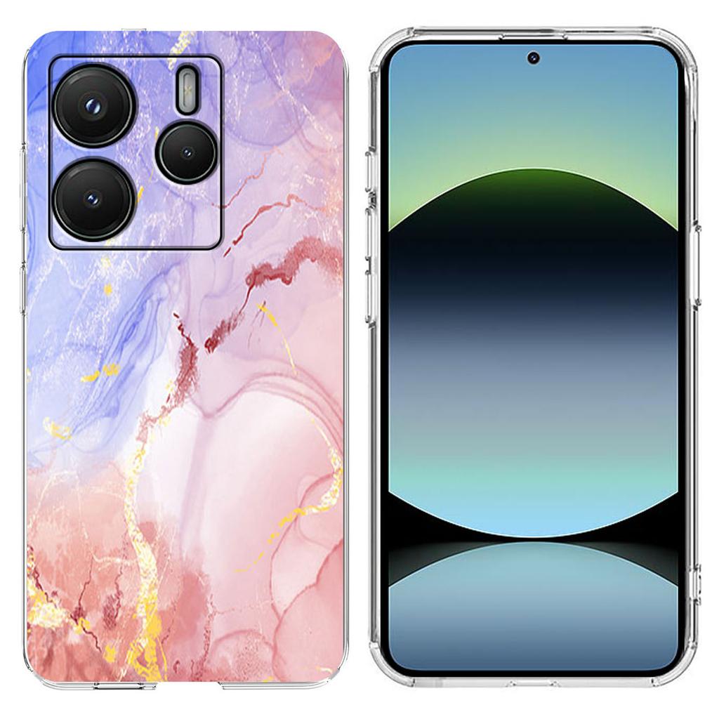 Для Xiaomi Redmi Note 14 4G (164,84мм) Чехол Печать Мраморный Узор Мягкий ТПУ Чехол для Телефона