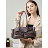 New Retro Style High-end Single Shoulder Underarm Bag+multi Pocket Cowhide Niche Fashion Handbag