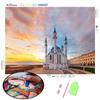 Алмазная картина «Закатный замок», картины со стразами, Алмазная вышивка крестиком, полная мозаика, подарок ручной работы, домашний декор, настенное искусство