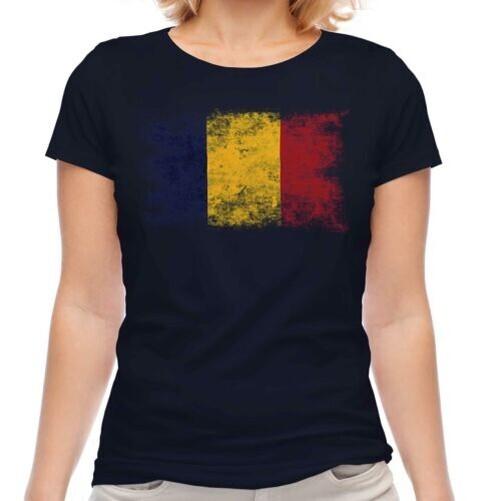 Chad Flag Faded Women's Chadian Chadian T-Shirt Mens Womens Tees Top