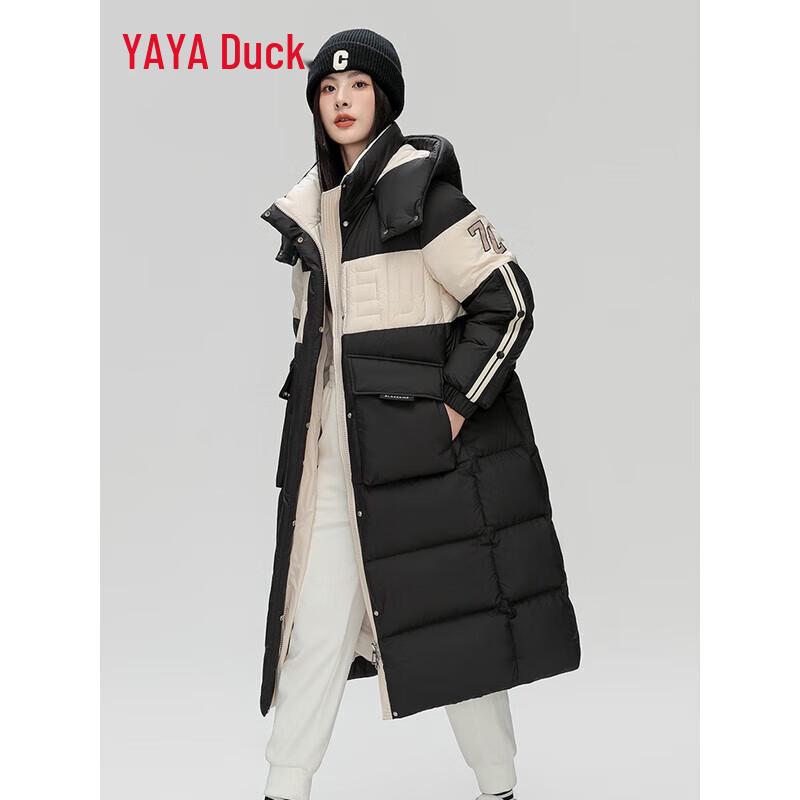 YAYA Women's Fashion Color-block Down Jacket