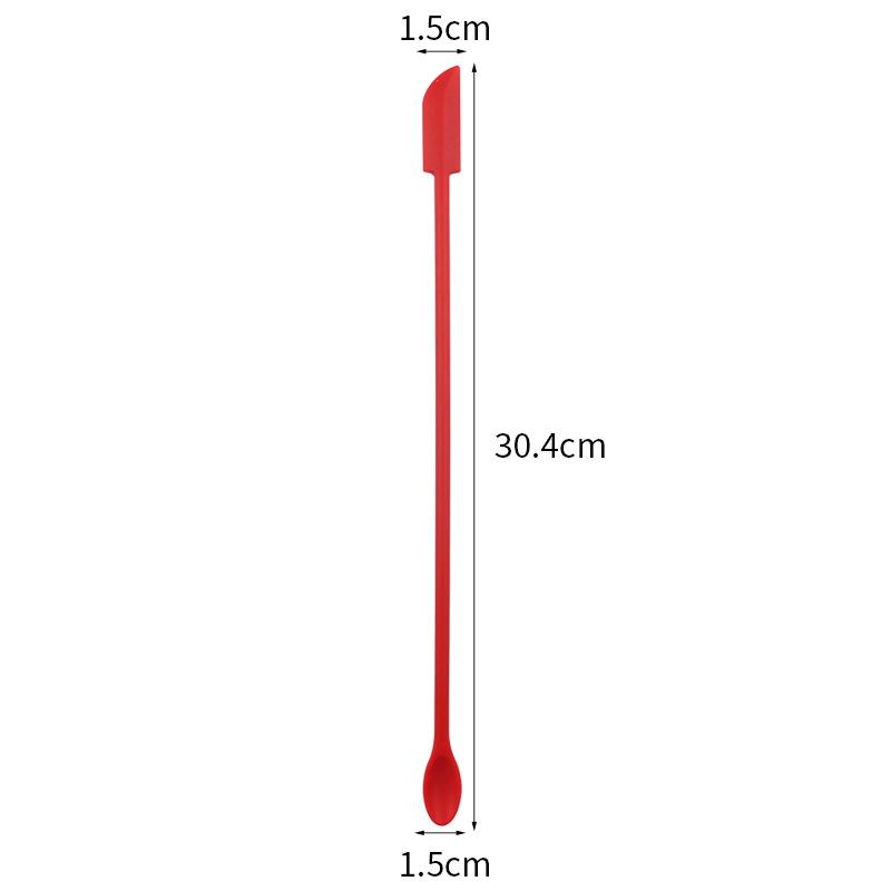 New Silicone Mini Spatula Set Lengthened Cosmetic Bottle Jam Double-head Scraper Kitchen Cake Baking Tool Accessories