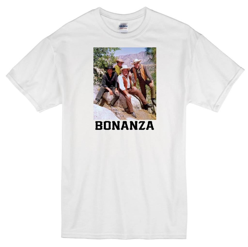 BONANZA TV WESTERN CARTWRIGHTS HOSS LITTLE JOE BEN ADAM PONDEROSA WHITE T-shirt Tops Tees Unisex