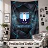 Custom Tapestry Wall Hanging, Lazio FC Personalized Name Text Home Wall Decor