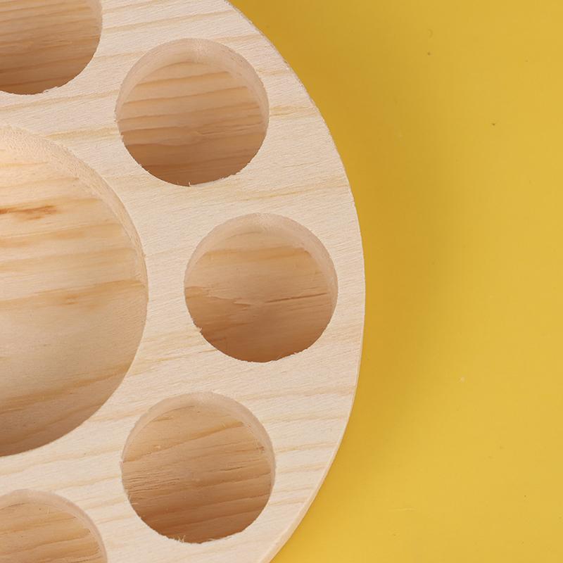 Круглая деревянная стойка для эфирных масел, держатель, органайзер, полка, 10 слотов