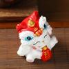 Kawaii Lucky Cat Sculpture Good Fortune New Year Cat Statue  Home Decor
