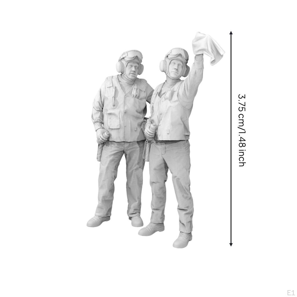 Фигурки палубной команды 1/48 1:Наземная модель в масштабе 48, несобранная, из смолы