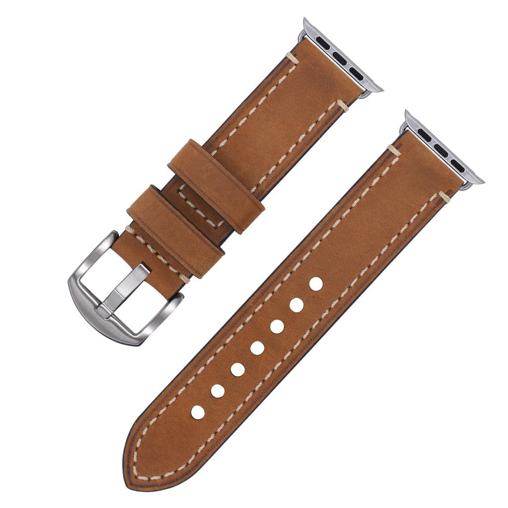 Подходит для Apple S7 Watch Apple Iwatch Ремешок Первый слой Кожа Crazy Horse Пряжка-булавка Watch8 Ремешок для часов