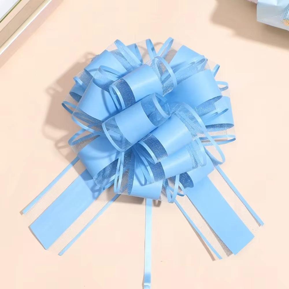 5Pcs Craft Flowers Wedding Car Ribbon Gift Wrap Wedding Pull Bow Flower  Wedding Car Decor