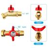 Heavy Duty Brass Faucet Weather Resistant Brass Spigot 1/2 Inch NPT Male to 3/4 Inch GHT Male for Garden Hose Use
