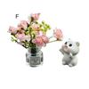 2 шт. комплект украшений для зеркала заднего вида автомобиля, симпатичная мини-ваза для цветов в виде кролика, украшения для приборной панели, аксессуары для салона автомобиля для женщин