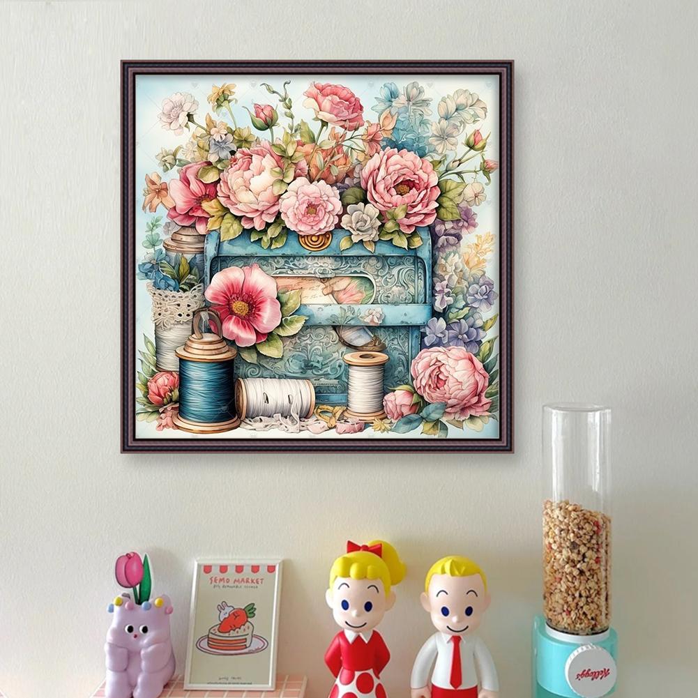 Полный комплект для вышивки крестом из эко-хлопка 11CT Printed Flower Art