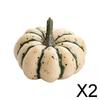 2x Fake Artificial Small Pumpkins for Home Decor Halloween Fall Harvest Thanksgiving Party DIY