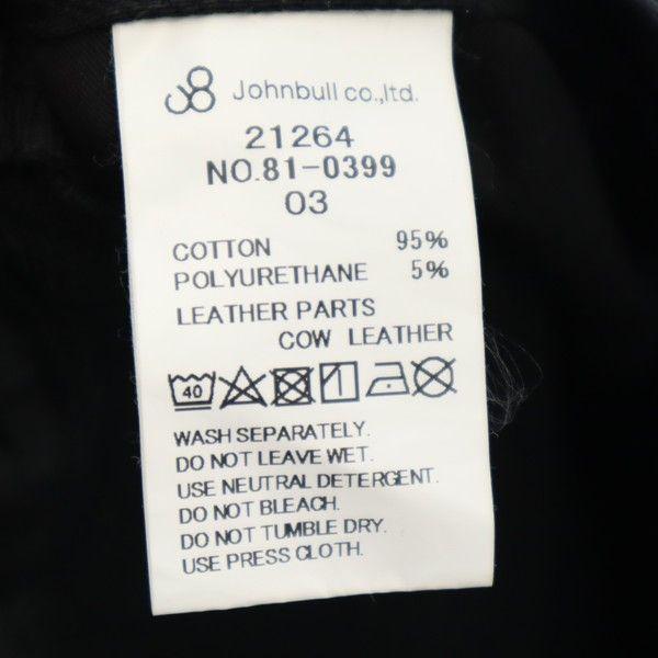 unused Johnbull made in Japan BLACK LINE Black Denim Solid Pants Men's Used