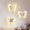 Nordic Creative Butterfly LED Wall Light for Children's Room - Modern Bedroom Bedside or Background Lighting