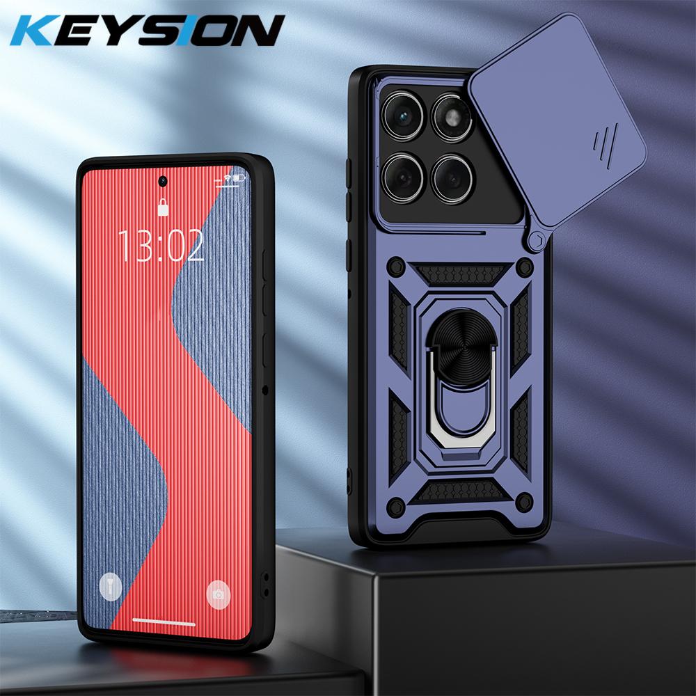 KEYSION Противоударный чехол для Motorola Edge 60 Fusion 5G, защитное кольцо для камеры, подставка, чехол для телефона MOTO Edge 60 Fusion 5G