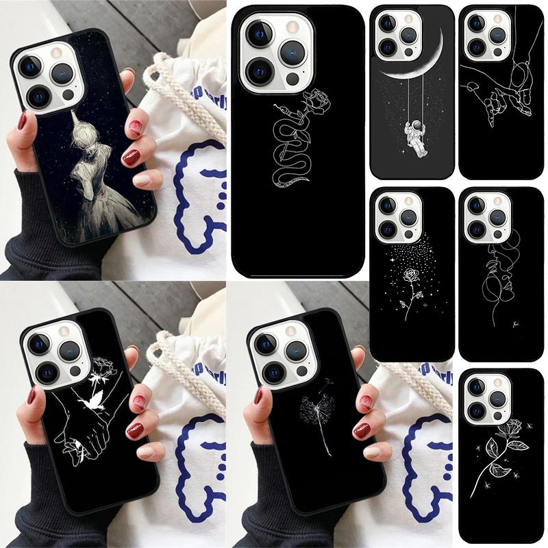 2020 Художественный узор Цветочная Девочка Чехол для телефона Для iPhone 17 Air 16 15 14 Plus для apple 16 11 12 13 Pro Max coque