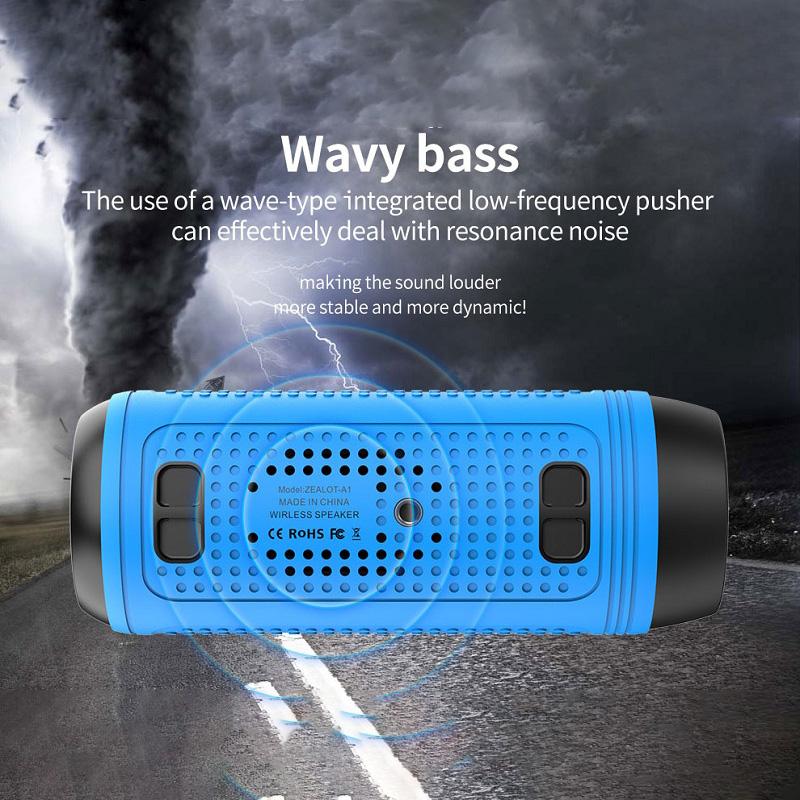 A1 Беспроводная Bluetooth-колонка с FM-радио, портативная велосипедная мини-колонка с фонариком для занятий спортом на открытом воздухе