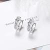 Round Earrings Temperament Korean Earrings Men'S And Women'S Zirconium Diamond Ear Buckle Ear Buckle