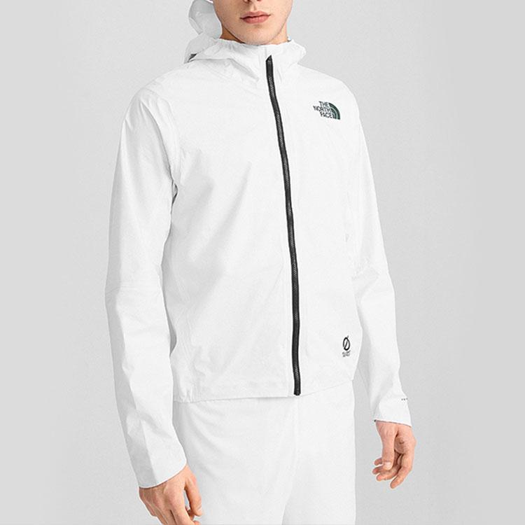 THE NORTH FACE Outdoor Hiking Waterproof, Windproof, Abrasion Resistant, And Breathable Windbreaker Jacket Men's White NF0A536F-FN4