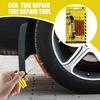 Flat Tire Repair Kit Comprehensive Tire Repair Kit With Rubber Plugs Heavy Duty Portable Fix Tools With T-Handle Auto