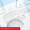 M&G 4-Piece Metal Geometry Ruler Set